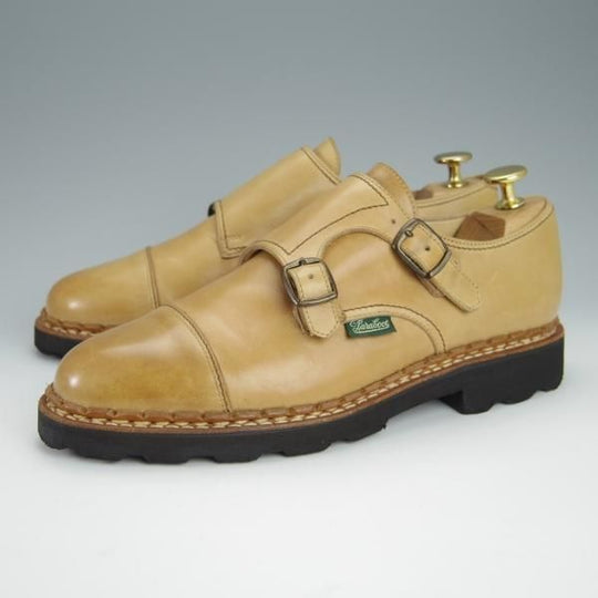 極上★パラブーツ SIZE 5.5【定価￥74,800-★ウィリアム/WILLIAM】ダブルモンク/カーフ/薄茶/メンズ/Paraboot★h420