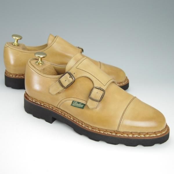 極上★パラブーツ SIZE 5.5【定価￥74,800-★ウィリアム/WILLIAM】ダブルモンク/カーフ/薄茶/メンズ/Paraboot★h420