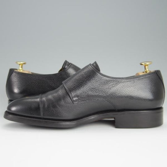 極美品★(スペイン製)YANKO/ヤンコ SIZE 25.5【グッドイヤーウェルテッド製法★ダブルモンク/104029】シボ革/黒/メンズ★h422