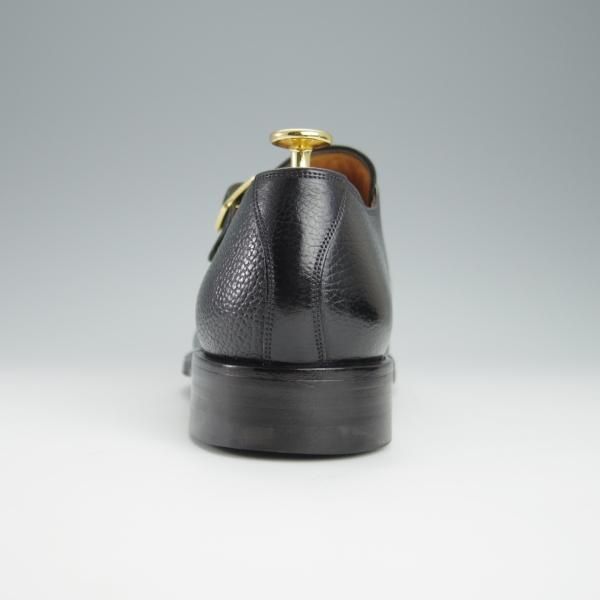 極美品★(スペイン製)YANKO/ヤンコ SIZE 25.5【グッドイヤーウェルテッド製法★ダブルモンク/104029】シボ革/黒/メンズ★h422