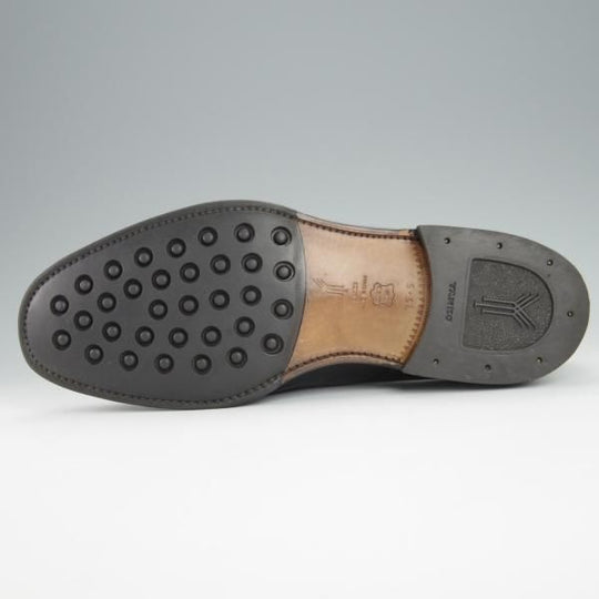 極美品★(スペイン製)YANKO/ヤンコ SIZE 25.5【グッドイヤーウェルテッド製法★ダブルモンク/104029】シボ革/黒/メンズ★h422