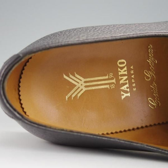 極美品★(スペイン製)YANKO/ヤンコ SIZE 25.5【グッドイヤーウェルテッド製法★ダブルモンク/104029】シボ革/黒/メンズ★h422