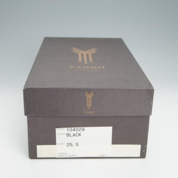 極美品★(スペイン製)YANKO/ヤンコ SIZE 25.5【グッドイヤーウェルテッド製法★ダブルモンク/104029】シボ革/黒/メンズ★h422