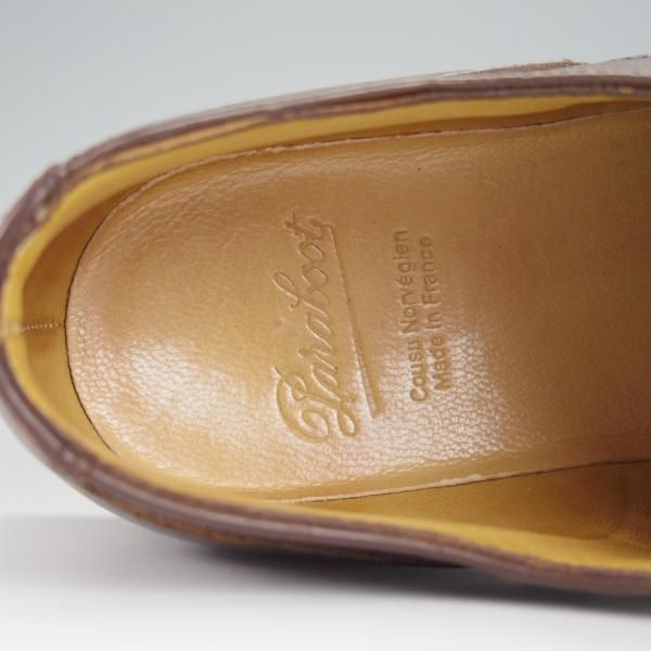 美品★パラブーツ SIZE 5.5【定価￥71,500-★シャンボード/CHAMBORD】カフェ/CAFE/リスレザー/TEXソール/Uチップ/濃茶/Paraboot★h424
