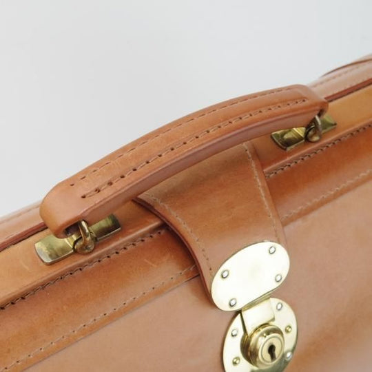 極上★(英)パップワース/PAPWORTH【現行定価26万円程度★ブライドルレザー/(英)HARRODS別注】ダレスバッグ/茶/メンズ/鞄/ハロッズ★N5759