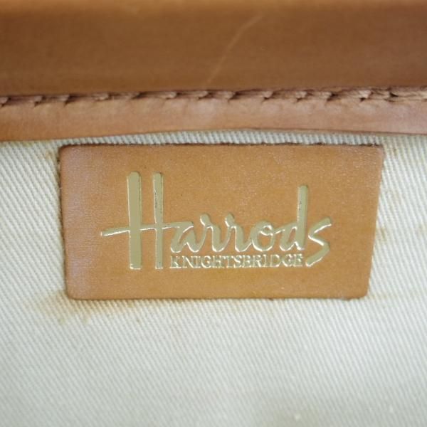 極上★(英)パップワース/PAPWORTH【現行定価26万円程度★ブライドルレザー/(英)HARRODS別注】ダレスバッグ/茶/メンズ/鞄/ハロッズ★N5759