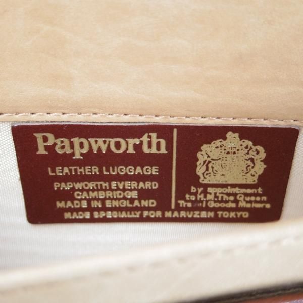 ★(英)パップワース/PAPWORTH【★ドキュメントケース/クラッチバッグ/丸善別注】レザー/メンズ&レディース/ビジネス/バッグ/茶/革/鞄★N5761