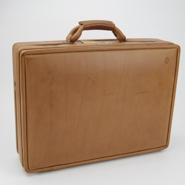 極上★(米)ハートマン/hartmann luggage【定価20万円以上★アタッシュケース】ベルティングレザー/メンズ/ビジネス/バッグ/薄茶/鞄★N5762