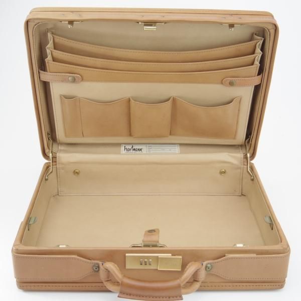 極上★(米)ハートマン/hartmann luggage【定価20万円以上★アタッシュケース】ベルティングレザー/メンズ/ビジネス/バッグ/薄茶/鞄★N5762