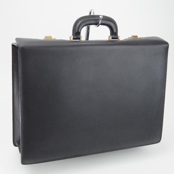 極上★(伊)グッチ/GUCCI【イタリア製★ソフトアタッシュ型ブリーフケース/シボ革】黒/レザー/ビジネス/バッグ/メンズ/革/鞄★N5763