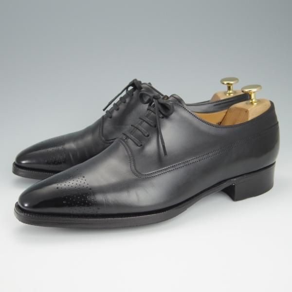 極美品★ジョンロブ 7.5E【定価20万円以上★プレステージライン/HEMSBY/8000ラスト】オックスフォード/カーフ/黒/メンズ/JOHN LOBB★h429