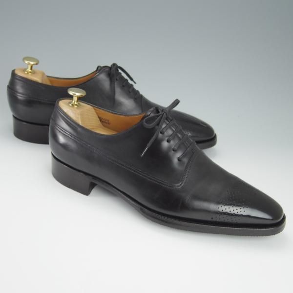 極美品★ジョンロブ 7.5E【定価20万円以上★プレステージライン/HEMSBY/8000ラスト】オックスフォード/カーフ/黒/メンズ/JOHN LOBB★h429