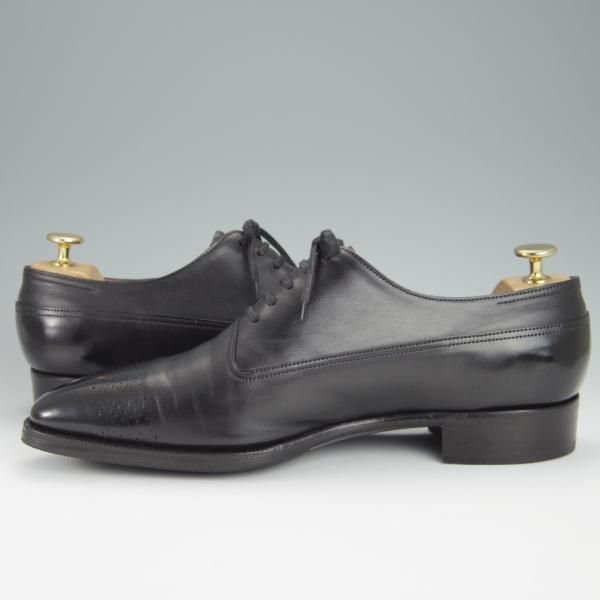 極美品★ジョンロブ 7.5E【定価20万円以上★プレステージライン/HEMSBY/8000ラスト】オックスフォード/カーフ/黒/メンズ/JOHN LOBB★h429