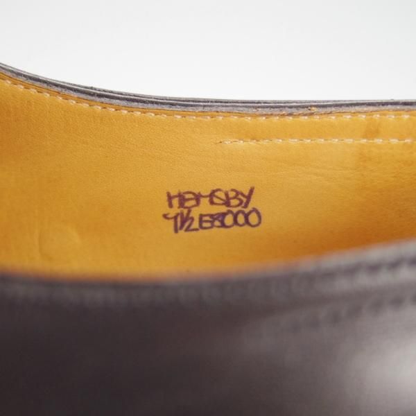 極美品★ジョンロブ 7.5E【定価20万円以上★プレステージライン/HEMSBY/8000ラスト】オックスフォード/カーフ/黒/メンズ/JOHN LOBB★h429