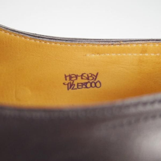極美品★ジョンロブ 7.5E【定価20万円以上★プレステージライン/HEMSBY/8000ラスト】オックスフォード/カーフ/黒/メンズ/JOHN LOBB★h429