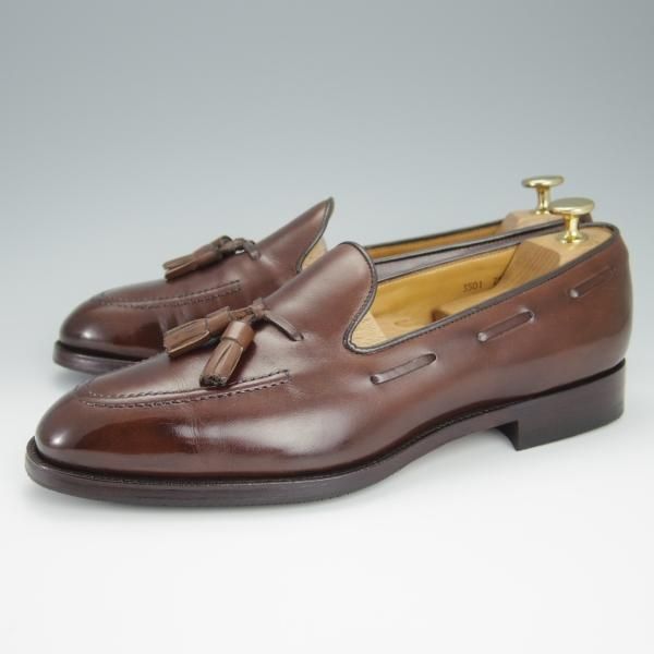 極上★Oriental/オリエンタル SIZE 7.5【定価￥52,800-★PHILIP/フィリップ/タッセルローファー】3501/ボックスカーフ/茶/メンズ★h433