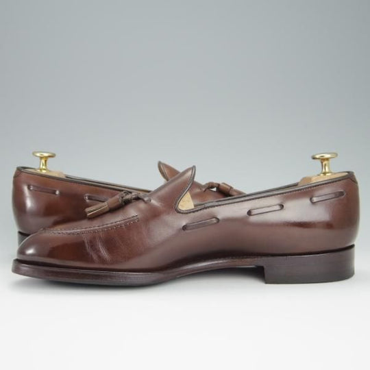 極上★Oriental/オリエンタル SIZE 7.5【定価￥52,800-★PHILIP/フィリップ/タッセルローファー】3501/ボックスカーフ/茶/メンズ★h433