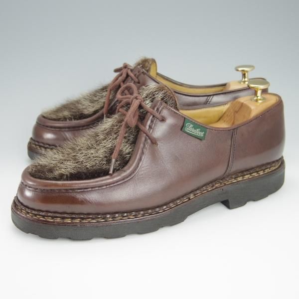 極上★パラブーツ SIZE 40.5【貴重★フォック仕様(アザラシの毛皮)/ミカエル/MICHAEL】チロリアンシューズ/Paraboot★h434