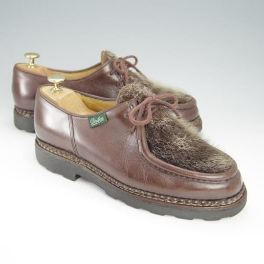極上★パラブーツ SIZE 40.5【貴重★フォック仕様(アザラシの毛皮)/ミカエル/MICHAEL】チロリアンシューズ/Paraboot★h434
