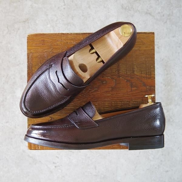 極上★Oriental/オリエンタル SIZE 7【定価￥52,800-★ALBERS/コインローファー】419ラスト/濃茶/グレインレザー/メンズ★h435