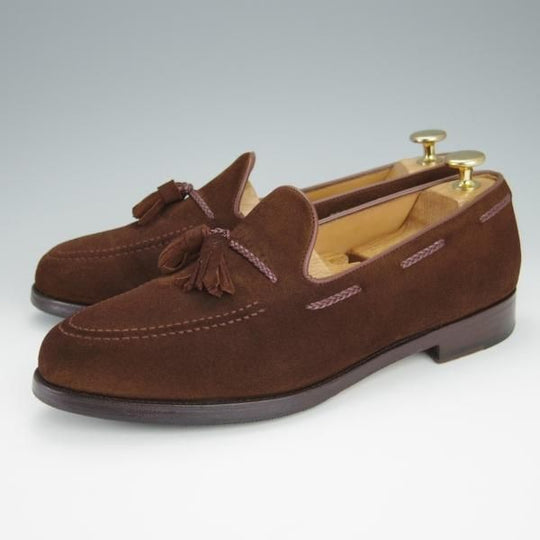 極上★Oriental/オリエンタル SIZE 7【定価￥52,800-★BLACKWELL 2/タッセルローファー】419ラスト/スエード/茶/メンズ★h436