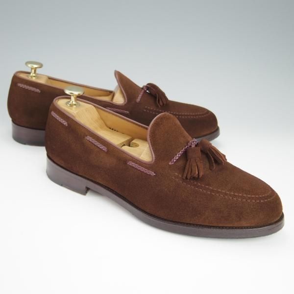 極上★Oriental/オリエンタル SIZE 7【定価￥52,800-★BLACKWELL 2/タッセルローファー】419ラスト/スエード/茶/メンズ★h436