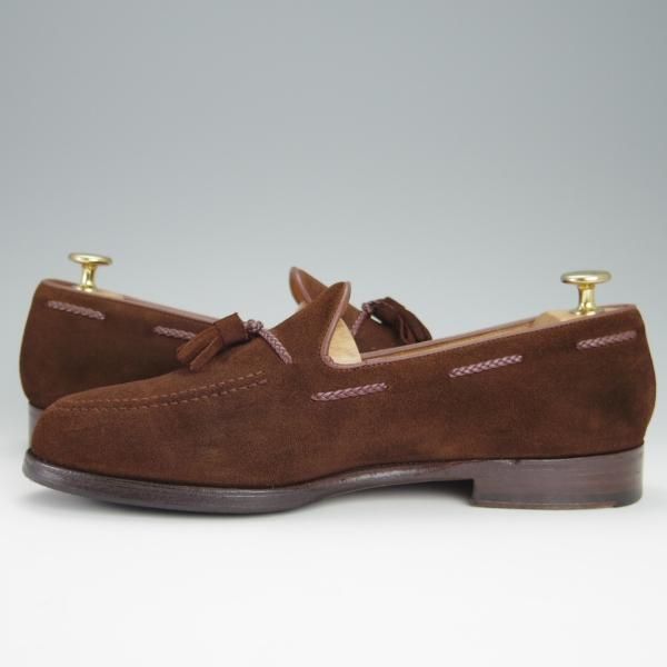 極上★Oriental/オリエンタル SIZE 7【定価￥52,800-★BLACKWELL 2/タッセルローファー】419ラスト/スエード/茶/メンズ★h436