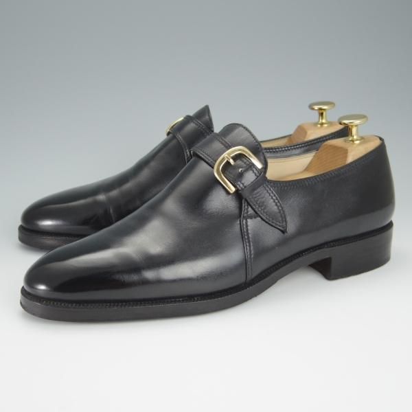 極上★(伊)タニノクリスチー SIZE 7.5【定価15万円以上★モンクストラップ/121748】カーフ/黒/メンズ/TANINO CRISCI★h443