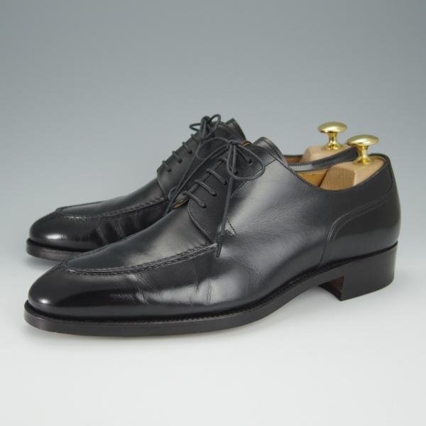 極美品★銀座ヨシノヤ SIZE 24【ハンドソーンウェルテッド製法★EG/ドーバー似寄モデル/スキンステッチ】黒/GINZA YOSHINOYA★h444