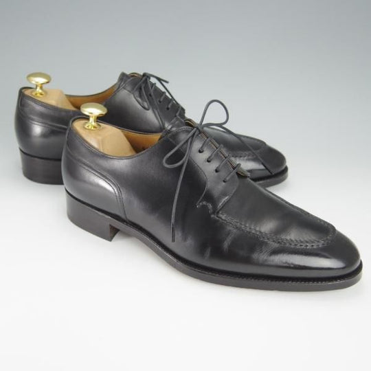 極美品★銀座ヨシノヤ SIZE 24【ハンドソーンウェルテッド製法★EG/ドーバー似寄モデル/スキンステッチ】黒/GINZA YOSHINOYA★h444