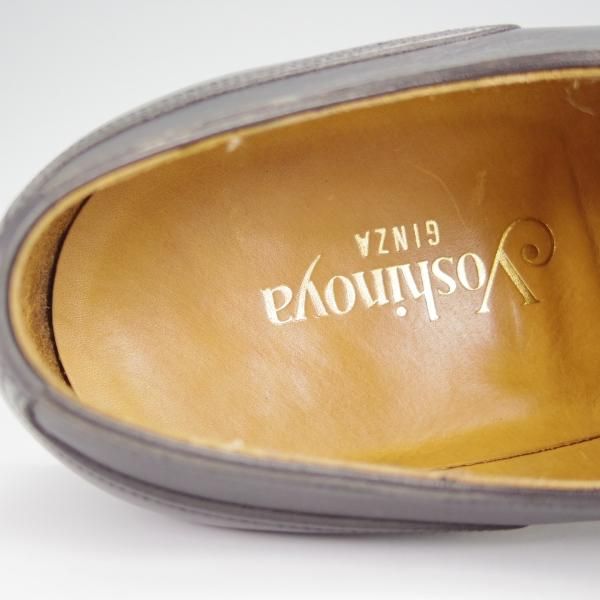 極美品★銀座ヨシノヤ SIZE 24【ハンドソーンウェルテッド製法★EG/ドーバー似寄モデル/スキンステッチ】黒/GINZA YOSHINOYA★h444