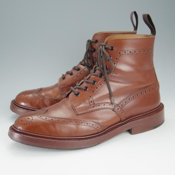 極上★トリッカーズ SIZE 9.5【定価￥88,000-★STOW/ストウ/5634】マロンアンティーク/カントリーブーツ/カーフ/茶/Tricker's★h445