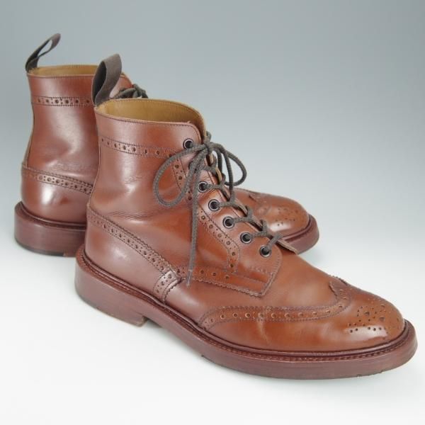 極上★トリッカーズ SIZE 9.5【定価￥88,000-★STOW/ストウ/5634】マロンアンティーク/カントリーブーツ/カーフ/茶/Tricker's★h445