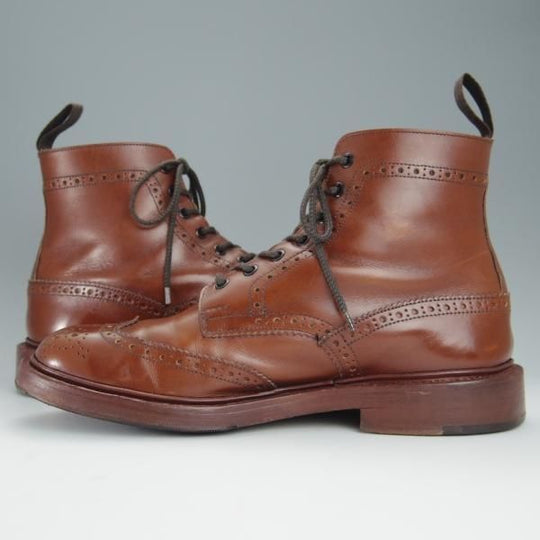 極上★トリッカーズ SIZE 9.5【定価￥88,000-★STOW/ストウ/5634】マロンアンティーク/カントリーブーツ/カーフ/茶/Tricker's★h445