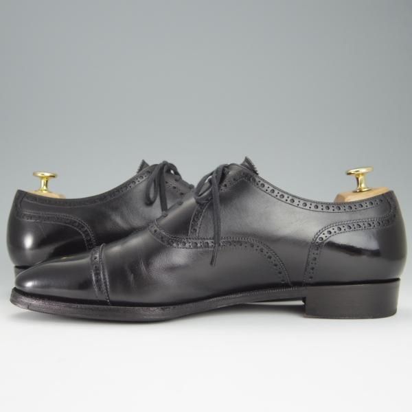 ★(浅草)RENDO/レンド SIZE 9.5【オーダー価格7.5万円程度★クォーターブローグ/黒】カーフ/メンズ/RENDO★h448