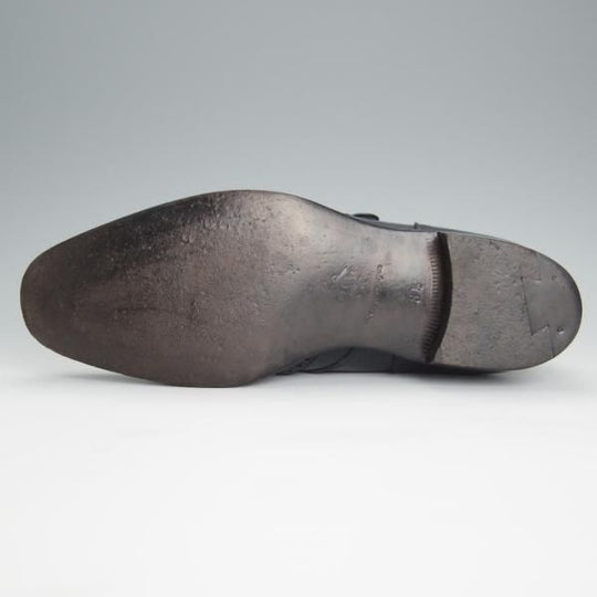 極上★三陽山長 SIZE 8.5【パターンオーダー品★モンクストラップ/紺】ウイングチップ/カーフ/メンズ/Sanyo Yamacho★h450