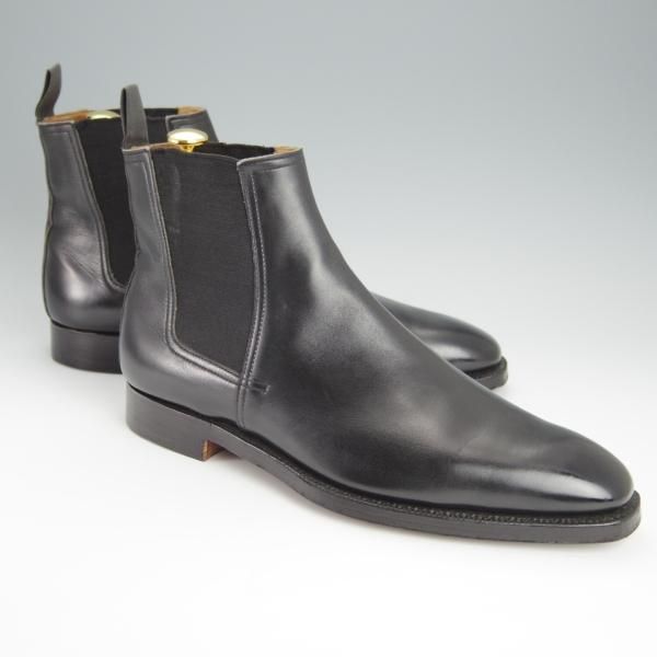 ほぼ未使用★クロケット&ジョーンズ UK9/US9.5E【★(米)ラルフローレン別注/Ralph Lauren】サイドゴアブーツ/黒/Crockett&Jones★h451