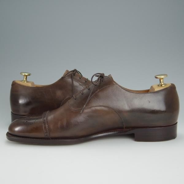 極美品★(伊)パオロ・ラッタンジ SIZE 8.5【定価￥150,150-★ハンドソーンウェルテッド製法】セミブローグ/濃茶/PAOLO LATTANZI★h455