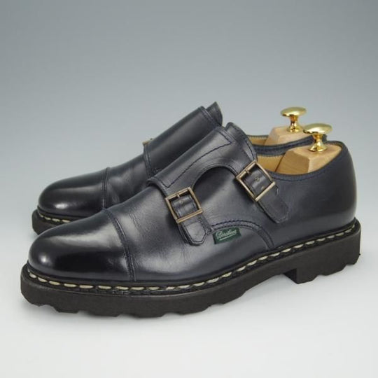 極美品★パラブーツ SIZE 5【定価￥74,800-★ウィリアム/WILLIAM】ダブルモンク/リスレザー/NUIT/紺/メンズ/Paraboot★h457