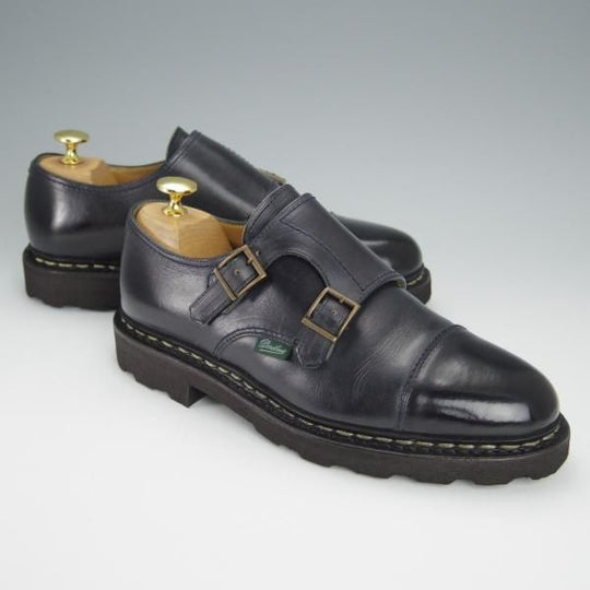 極美品★パラブーツ SIZE 5【定価￥74,800-★ウィリアム/WILLIAM】ダブルモンク/リスレザー/NUIT/紺/メンズ/Paraboot★h457
