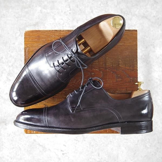 極上★ジョンロブ UK9.5程度【貴重★エルメス別注/HERMES/ミュージアムカーフ】H103ラスト/JUD/ストレートチップ/黒/JOHN LOBB★h458