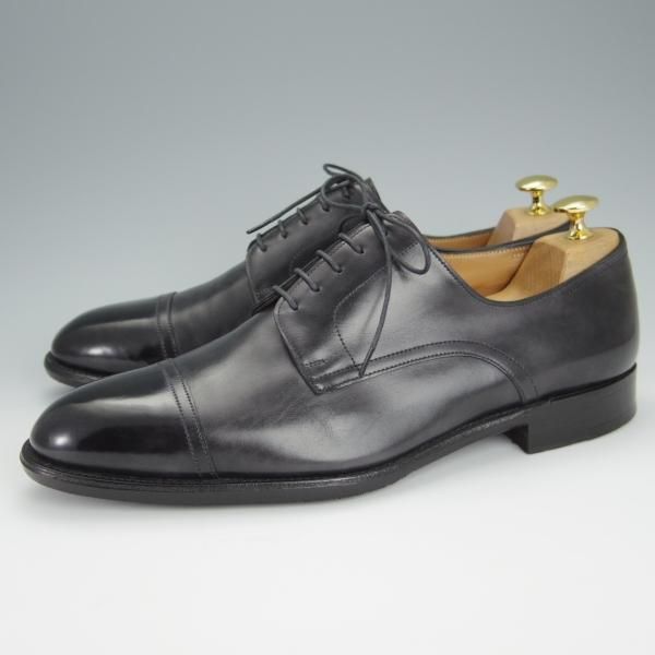 極上★ジョンロブ UK9.5程度【貴重★エルメス別注/HERMES/ミュージアムカーフ】H103ラスト/JUD/ストレートチップ/黒/JOHN LOBB★h458