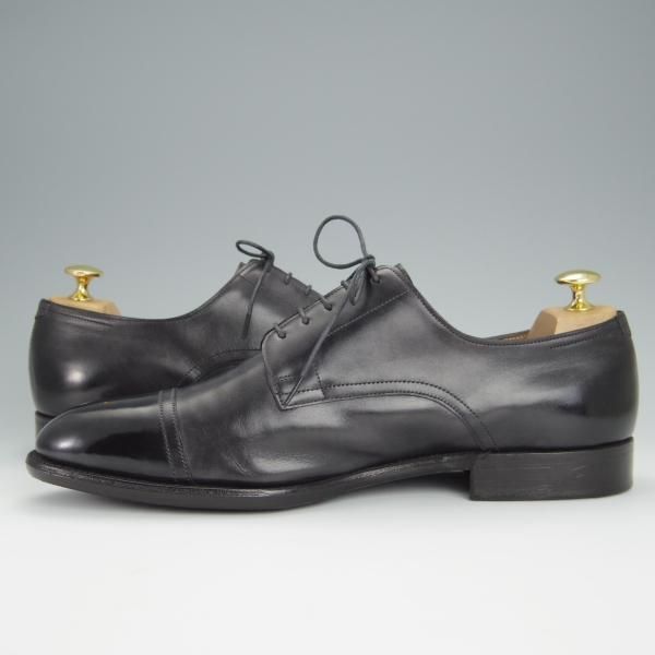 極上★ジョンロブ UK9.5程度【貴重★エルメス別注/HERMES/ミュージアムカーフ】H103ラスト/JUD/ストレートチップ/黒/JOHN LOBB★h458