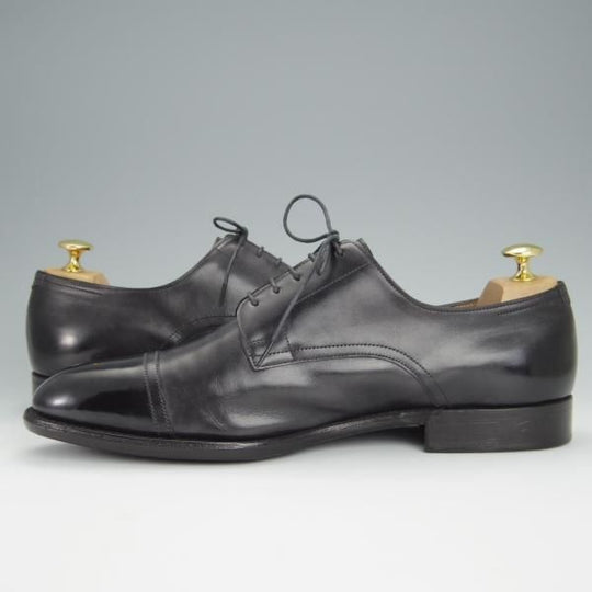 極上★ジョンロブ UK9.5程度【貴重★エルメス別注/HERMES/ミュージアムカーフ】H103ラスト/JUD/ストレートチップ/黒/JOHN LOBB★h458