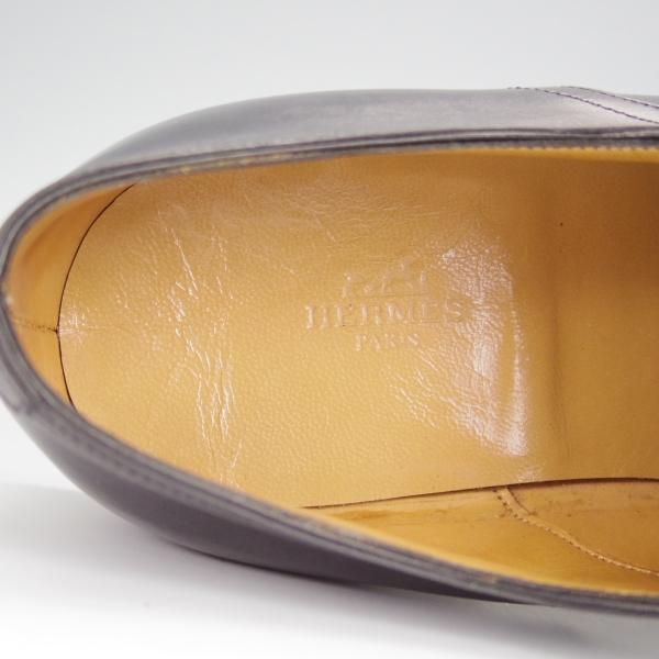 極上★ジョンロブ UK9.5程度【貴重★エルメス別注/HERMES/ミュージアムカーフ】H103ラスト/JUD/ストレートチップ/黒/JOHN LOBB★h458