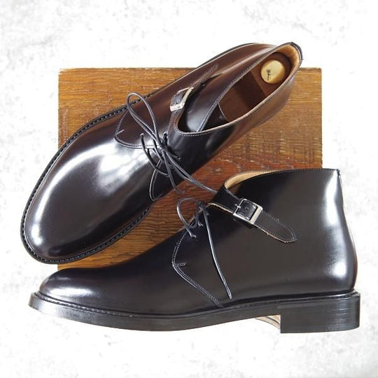 新品★Cuervo/クエルボ SIZE 9【定価￥176,000-★コードバン仕様/DERRINGER】デリンジャー/チャッカブーツ/黒/メンズ★h464