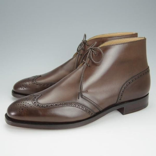 未使用★クロケット&ジョーンズ UK7.5/US8D【貴重★ブルックスブラザーズ別注/Peal&co】324ラスト/チャッカブーツ/茶/Crockett&Jones★h465