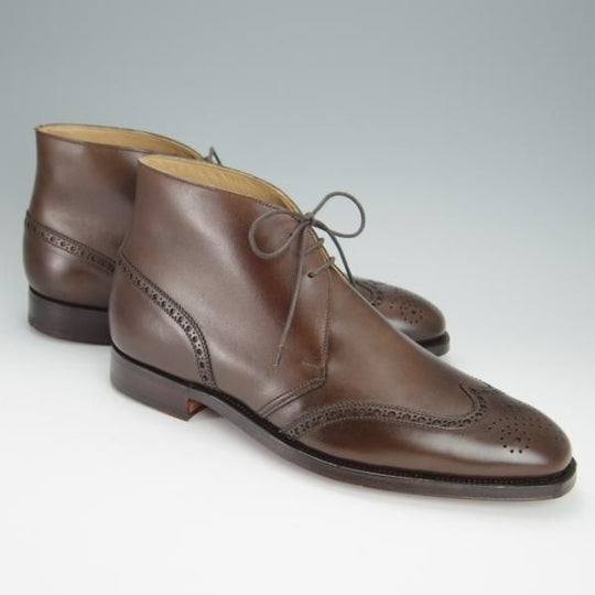 未使用★クロケット&ジョーンズ UK7.5/US8D【貴重★ブルックスブラザーズ別注/Peal&co】324ラスト/チャッカブーツ/茶/Crockett&Jones★h465