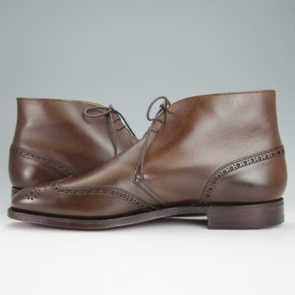 未使用★クロケット&ジョーンズ UK7.5/US8D【貴重★ブルックスブラザーズ別注/Peal&co】324ラスト/チャッカブーツ/茶/Crockett&Jones★h465