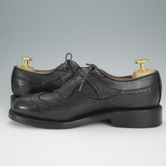 極美品★(米)YUKETEN/ユケテン(レディース) 4C【定価￥55,000-★Sierra Wingtip Oxford/フルブローグ】ウイングチップ/黒/シボ革★h466